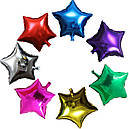 Кулька "Зірка синя" фольгований 9", 22 см. діаметр , фото 3