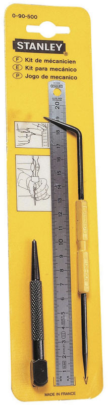 Набір розмітковий (чортилка, лінійка, кернер) Stanley 3 од.