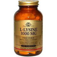 Лизин, L-Lysine, Solgar, 1000 мг, 100 таблеток