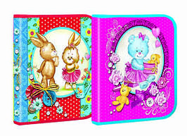 Папка для тетрадей Мультяшки - "Cute&Lovely". Картон, размер B5, глитер с 2-х сторон 23*19*3