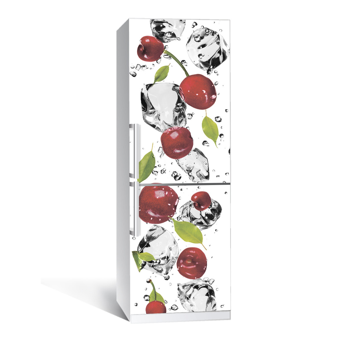 Наліпка на холодильник Zatarga Черешня 650х2000 мм вінілова 3Д Наліпка декор на кухню самоклеюча
