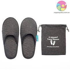 Портативні капці для подорожуючих (сірий)