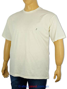 Чоловіча футболка Neti MSY-001/D бежева великого розміру