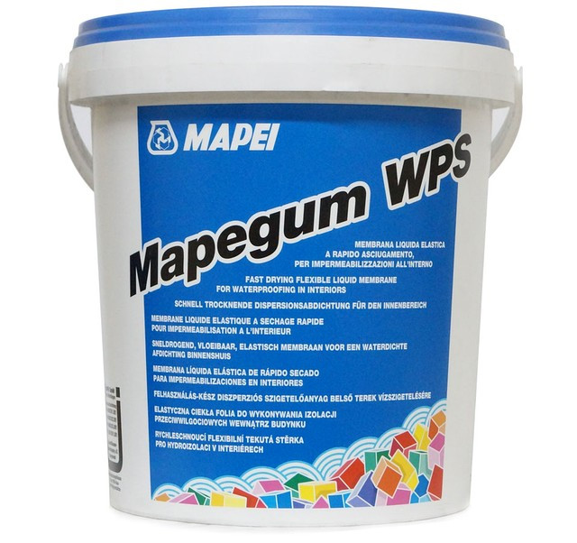 Еластична рідка мембрана для гідроізоляції Mapegum WPS.Mapei .5 кг