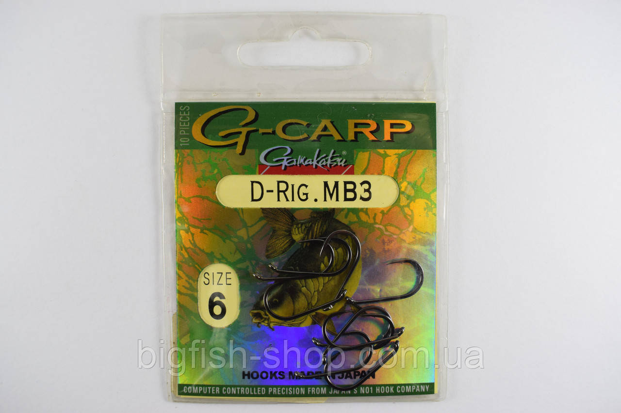 Крючки Gamakatsu G-Carp D-Rig. MB3 No6
