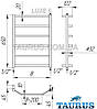 Сушарка для рушників широка Luxe 6/650х500 з неіржавкої сталі з плоскою перемичкою 20х10 вигнутою трапецією, фото 4