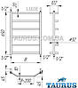 Сушарка для рушників широка Luxe 6/650х500 з неіржавкої сталі з плоскою перемичкою 20х10 вигнутою трапецією, фото 5