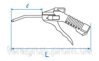 Пистолет продувочный сопло 100мм., KING TONY 79900-04 - фото 5 - id-p39070679