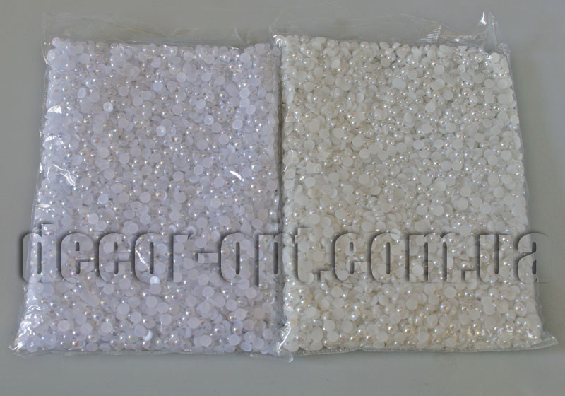 Камінці-полівинки перл.AB 6 мм /2000 шт.