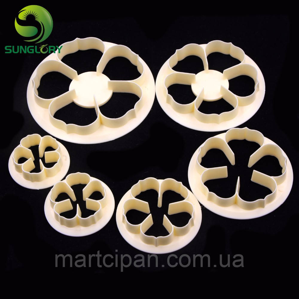 Вирубка для мастики Квітка велика 6 штук, фото 1