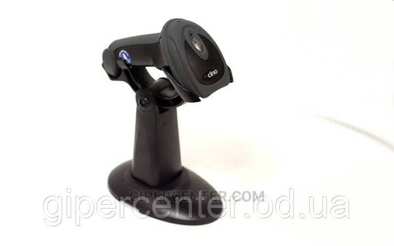 Сканер штрих-кодів Cino F780 USB чорний з прогумованим корпусом і підставкою Hands Free