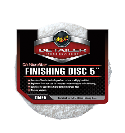 Полірувальний круг микрофибровый фінішний 2шт.- Meguiar's DA Microfiber Finishing Disc 5" 140 мм. білий (DMF5), фото 1