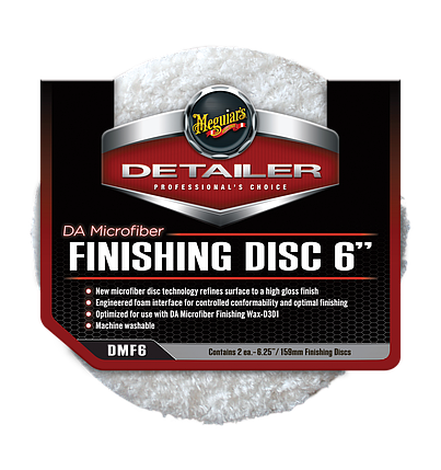 Полірувальний круг микрофибровый фінішний 2шт.- Meguiar's DA Microfiber Finishing Disc 6" 159 мм. білий (DMF6), фото 2