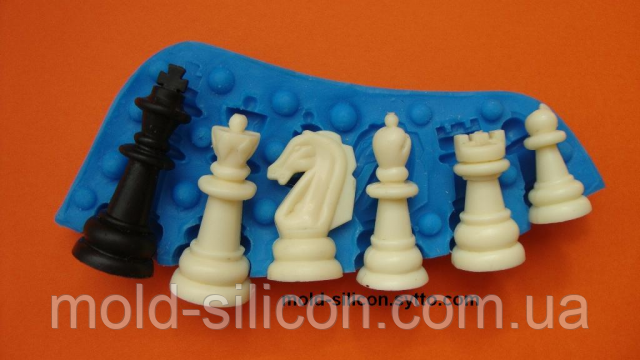 Силиконовый молд 3Д "Шахматные фигуры" - фото 1 - id-p567533106