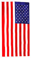 Пляжний рушник Американський Прапор (велюр-махра) 70х140. Код 70140-86