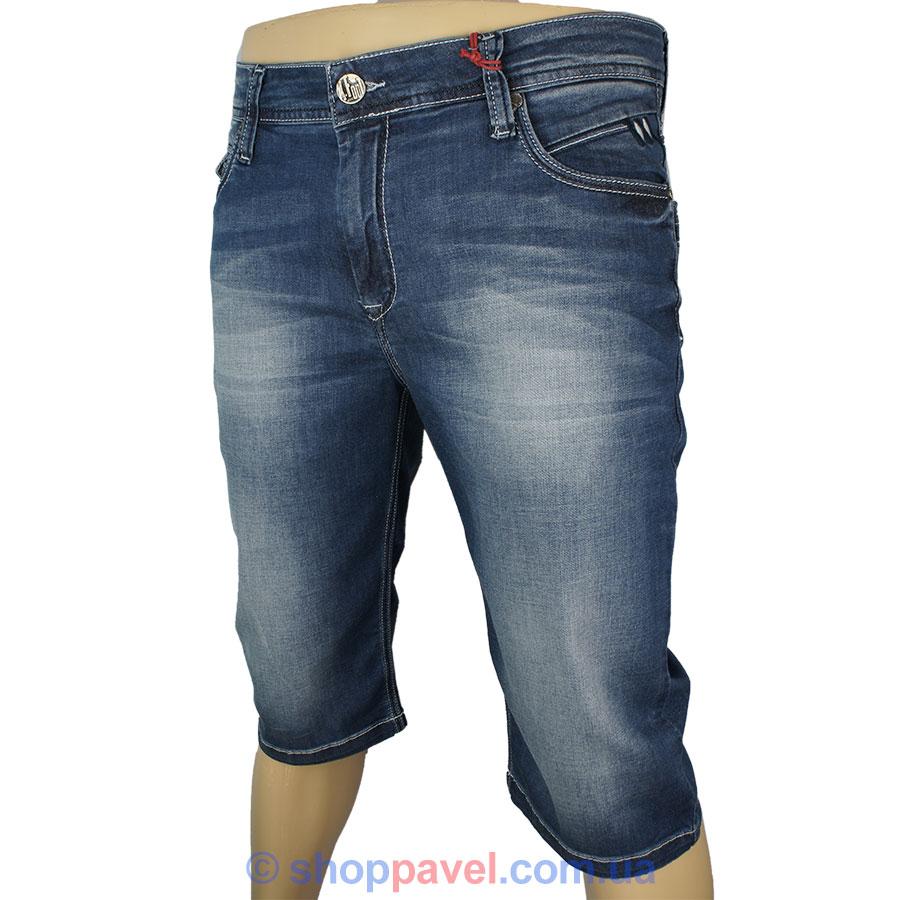 Чоловічі джинсові шорти X-Foot 4037 синього кольору, фото 1