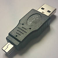 Перехідник USB AM (тато) - mini USB 5M (тато)