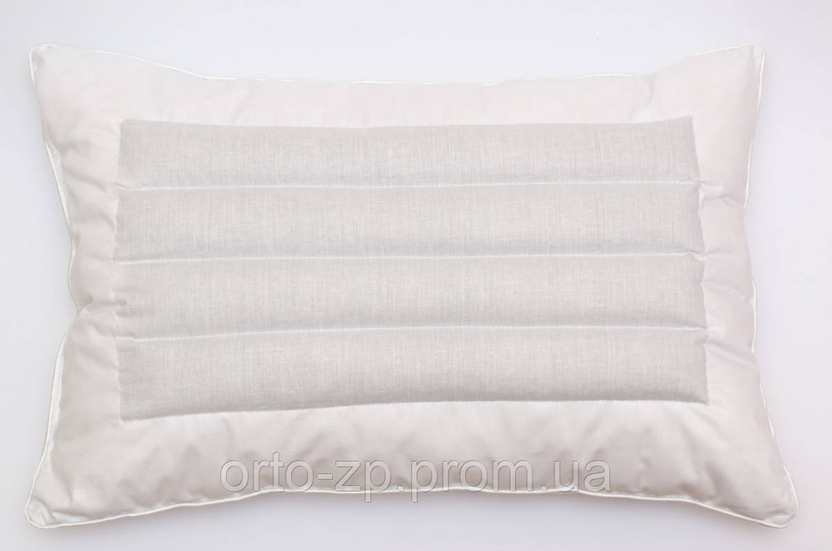 Ортопедична подушка зі вставкою з гречки та меліси.основний наповнювач халафайбер.50×70