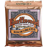 Струны Ernie Ball 2151 Earthwood Phosphor Bronze Rock n Blues 10-52