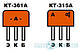 КТ315Б транзистор NPN (100 мА 20В) (h21е: 50-350) 0,15W, фото 3