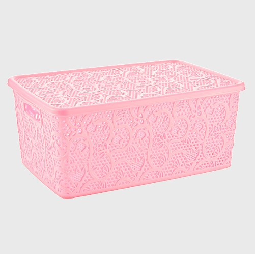 Кошик із кришкою для зберігання Lace Tuffex 16 л TP-8214