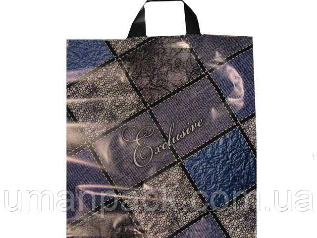 Пакет полиэтиленовый с петлевой ручкой середній плотний "Эксклюзив"(4413)(38х42+3) 90мк ДПА (50 шт)