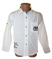 Сорочка юніор біла емблема 100% бавовна (від 6 до 12 років) - арт. 20971075