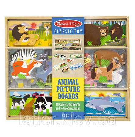 Набір дерев'яних карток ТМ Melissa&Doug Тварини, фото 3