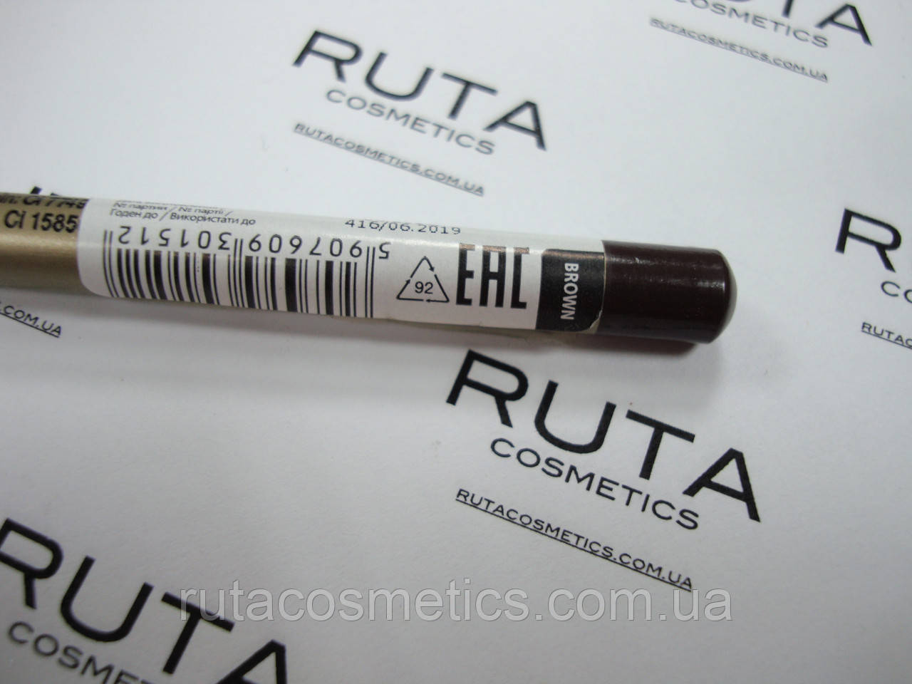 Eveline Cosmetics Eyeliner Pencil карандаш для век с точилкой (коричневый) - фото 2 - id-p567642805
