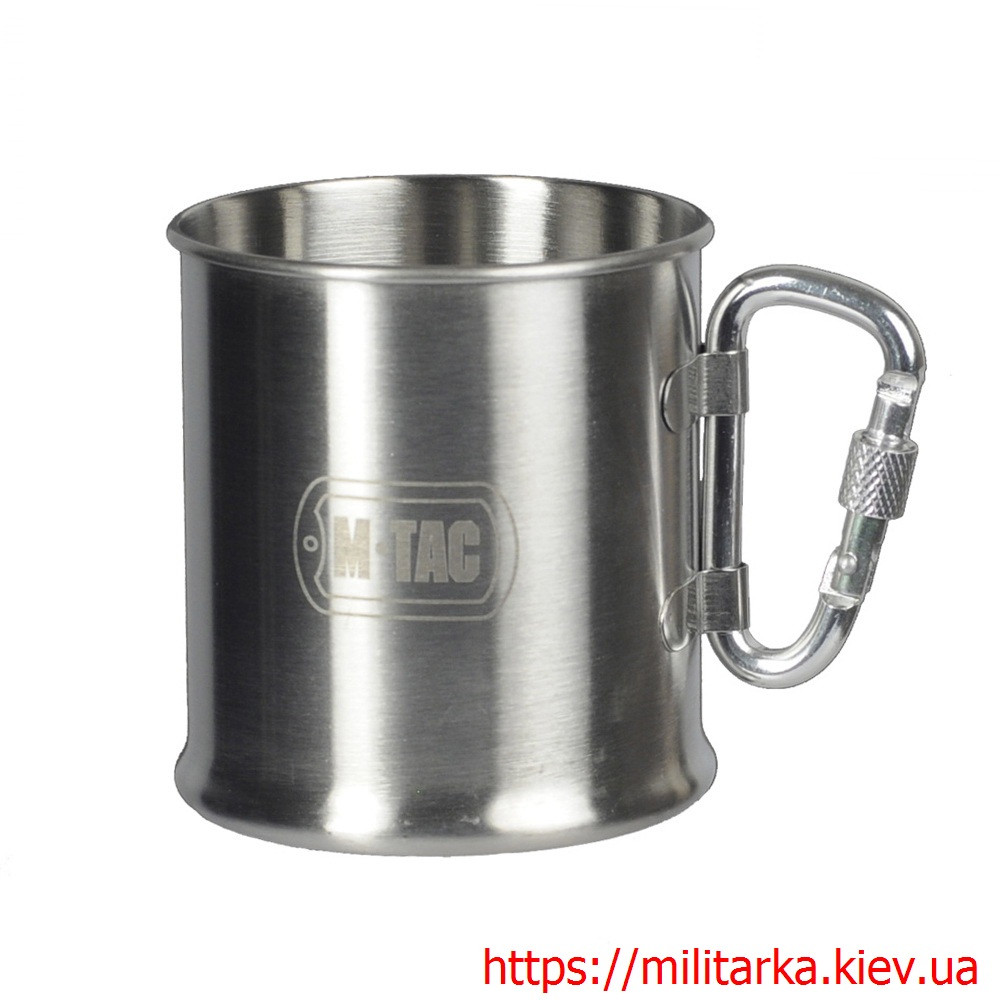M-Tac кружка з карабіном нержавіюча