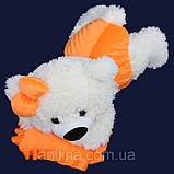 Ведмедик-Маляшка 45 см біло-жовтогарячий, фото 3