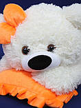 Ведмедик-Маляшка 45 см біло-жовтогарячий, фото 4