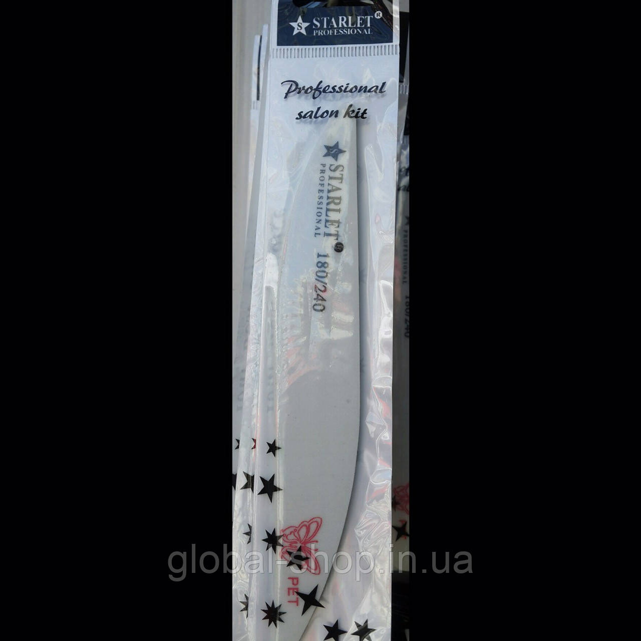 Пилка для нігтів Starlet Professional PET біла 180-240,No1