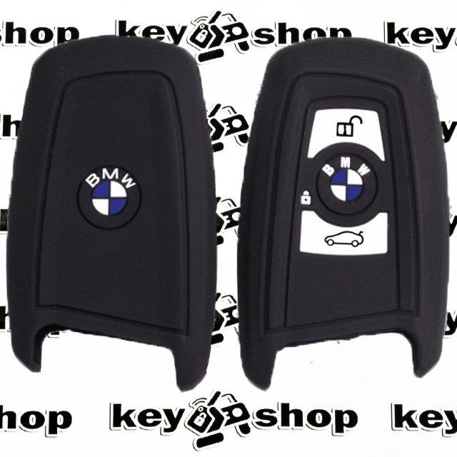 Чехол (черный, силиконовый) для смарт ключа BMW (БМВ) 3 кнопки - фото 1 - id-p567155878
