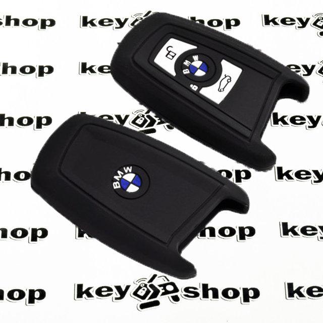Чехол (черный, силиконовый) для смарт ключа BMW (БМВ) 3 кнопки - фото 2 - id-p567155878