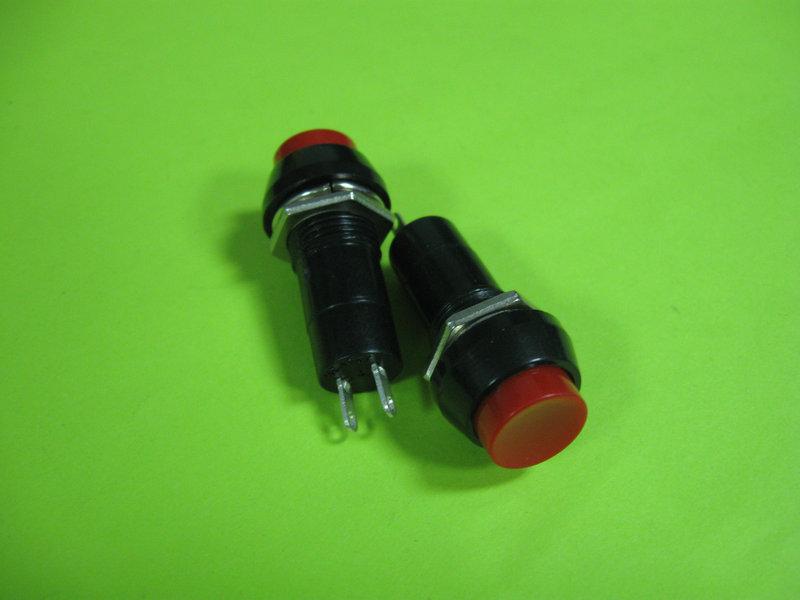 Кнопка середня PBS-11А з фіксацією ON-OFF, 2pin, 1А 250V, червона
