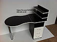 Манікюрний стіл "Стандарт" складаний у чорно-білому кольорі, фото 2