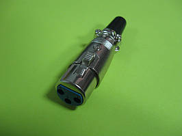 Гніздо микрофонное 3р XLR на короткий кабель