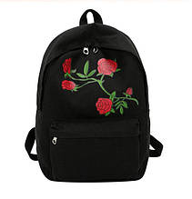 Рюкзак з трояндами (чорний)