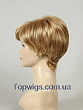 Перука - полусистема для літа Tina Mono Original мелірування кольору блондин, фото 3