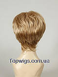 Перука - полусистема для літа Tina Mono Original мелірування кольору блондин, фото 4