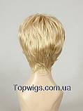 Перука - полусистема для літа Tina Mono Original кольору блондин з теплим відтінком, фото 4
