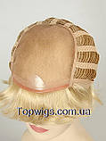 Перука - полусистема для літа Tina Mono Original кольору блондин з теплим відтінком, фото 5