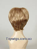 Перука - полусистема для літа Tina Mono Original кольору блондин золотого відтінку, фото 4