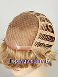 Перука - полусистема для літа Tina Mono Original кольору блондин золотого відтінку, фото 5