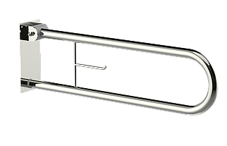 Поручень настінний відкидної опори настінний для інвалідів у ванну кімнату Ø32, розмір 73х23х11см.