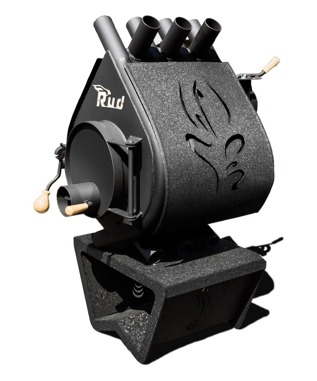 Опалювальна конвекційна піч Rud Pyrotron Кантрі 00 з декоративною обшивкою (чорна)