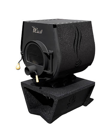 Опалювальна конвекційна піч Rud Pyrotron Кантрі 01 з варильною поверхнею, декоративна обшивка (коричнева), фото 1