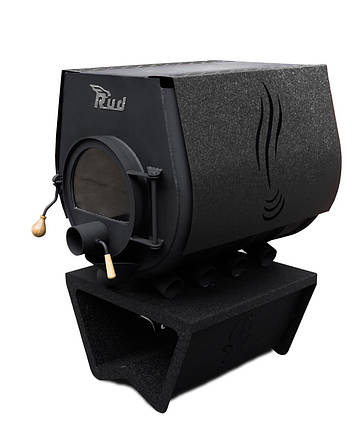 Опалювальна конвекційна піч Rud Pyrotron Кантрі 02 з варильною поверхнею, декоративна обшивка (коричнева), фото 1