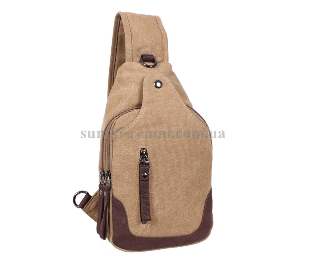 Чоловіча текстильна сумка 8663-3KHAKI бежева, фото 1